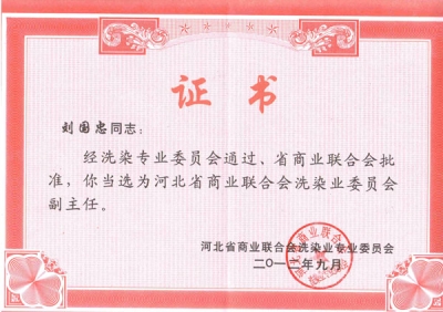 河北省商業(yè)聯(lián)合會(huì)洗滌業(yè)委員會(huì)副主任-洗滌機(jī)械